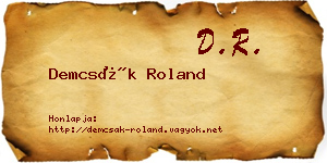 Demcsák Roland névjegykártya