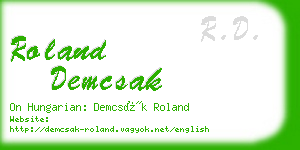 roland demcsak business card